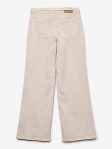 Vero Moda VMKARLIE Mid waist Wide Leg Fit Jeans -Ecru - 10325910