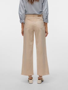 Vero Moda VMKARLIE Mid waist Wide Leg Fit Jeans -Ecru - 10325910