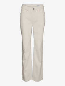 Vero Moda VMTESSA Høyt snitt Straight Fit Jeans -Ecru - 10325911