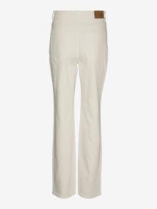 Vero Moda VMTESSA Høyt snitt Straight Fit Jeans -Ecru - 10325911