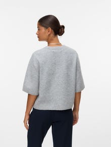 Vero Moda Ruumikas lõige Ümmargune kaelus Pullover -Light Grey Melange - 10325934