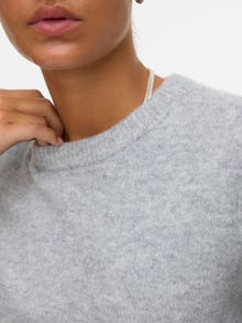 Vero Moda Ruumikas lõige Ümmargune kaelus Pullover -Light Grey Melange - 10325934