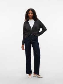 Vero Moda VMLEFILE Pullover -Dark Grey Melange - 10325949