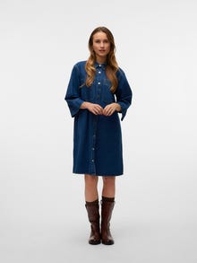 Vero Moda VMMIGGA Kort kjole -Medium Blue Denim - 10325967