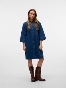 Vero Moda VMMIGGA Kort kjole -Medium Blue Denim - 10325967
