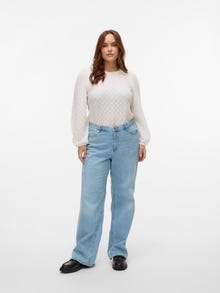 Vero Moda VMCTESSA Vita alta Wide Leg Fit Jeans -Light Blue Denim - 10326266