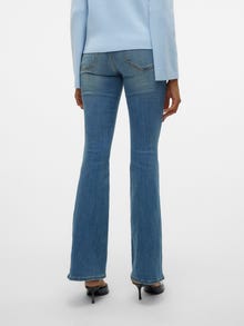 Vero Moda VMSIGI Tiro bajo Corte flared Vaqueros -Medium Blue Denim - 10326296