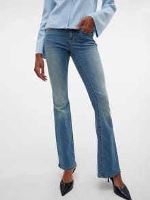 Vero Moda VMSIGI Tiro bajo Corte flared Vaqueros -Medium Blue Denim - 10326296