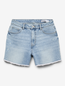 Vero Moda Tavapärane lõige Kõrge värvel Lühikesed püksid -Light Blue Denim - 10326307