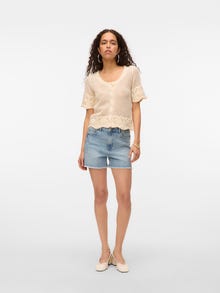 Vero Moda Tavapärane lõige Kõrge värvel Lühikesed püksid -Light Blue Denim - 10326307
