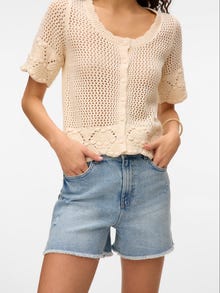 Vero Moda Tavapärane lõige Kõrge värvel Lühikesed püksid -Light Blue Denim - 10326307
