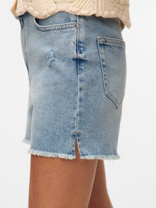 Vero Moda Tavapärane lõige Kõrge värvel Lühikesed püksid -Light Blue Denim - 10326307