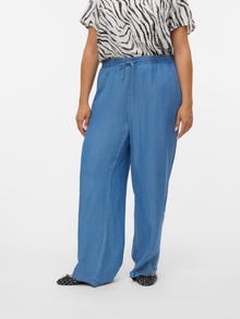 Vero Moda VMCBREE High waist Trousers -Medium Blue Denim - 10326398