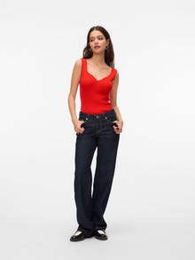 Vero Moda VMWILLOW Knit top -Fiery Red - 10326450