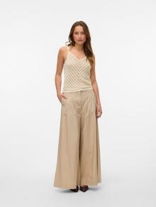 Vero Moda VMPERU Megzti marškinėliai -Birch - 10326463