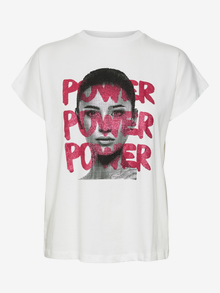 Vero Moda VMVIA T-skjorte -Snow White - 10326790