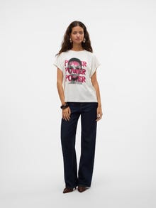 Vero Moda VMVIA T-skjorte -Snow White - 10326790
