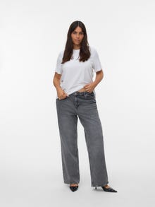 Vero Moda VMCTESSA Naraščajoče Širok kroj Kavbojke -Medium Grey Denim - 10326885