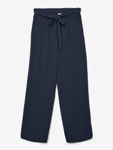 Vero Moda VMBADINA Mid waist Trousers -Navy Blazer - 10326903