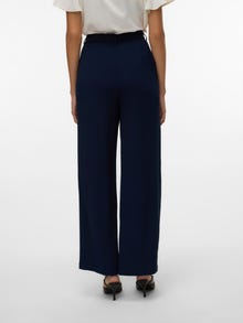 Vero Moda VMBADINA Mid waist Trousers -Navy Blazer - 10326903