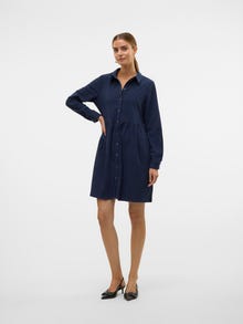 Vero Moda VMVILJA vestito di velluto -Navy Blazer - 10326942