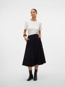 Vero Moda VMVIENNA Korkea vyötärö samettihame -Black - 10326951
