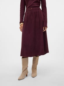 Vero Moda VMVIENNA High waist velvet skirt -Winetasting - 10326951