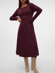 Vero Moda VMVIENNA High waist velvet skirt -Winetasting - 10326951
