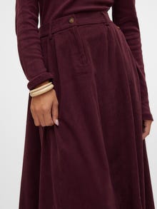 Vero Moda VMVIENNA High waist velvet skirt -Winetasting - 10326951