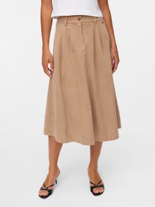 Vero Moda VMVIENNA Hohe Taille Samtrock -Silver Mink - 10326951