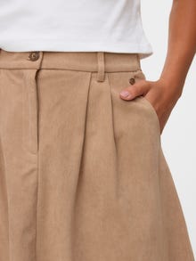 Vero Moda VMVIENNA Wysoka talia spódnica z aksamitu -Silver Mink - 10326951