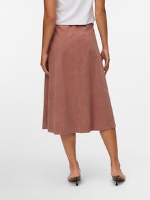 Vero Moda VMVIENNA Korkea vyötärö samettihame -Cognac - 10326951