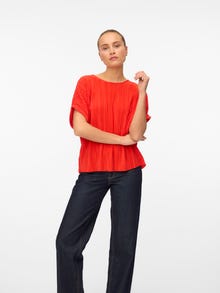 Vero Moda VMAURORA T-shirt -Fiery Red - 10327037