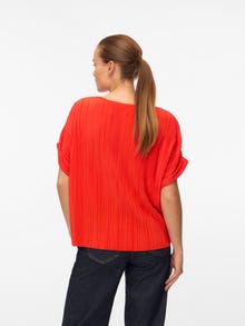 Vero Moda VMAURORA T-shirt -Fiery Red - 10327037