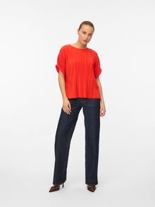 Vero Moda VMAURORA T-shirt -Fiery Red - 10327037