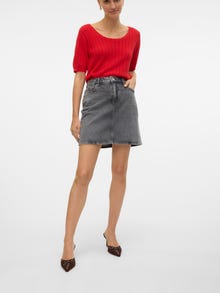 Vero Moda VMTESS Mid waist Short skirt -Medium Grey Denim - 10327215
