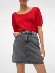 Vero Moda VMTESS Mid waist Short skirt -Medium Grey Denim - 10327215