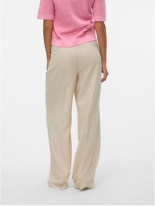 Vero Moda VMTROIAN Mellemhøj talje Bukser -Oatmeal - 10327342