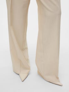 Vero Moda VMTROIAN Mellemhøj talje Bukser -Oatmeal - 10327342