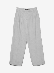 Vero Moda VMTROIAN Mid waist Broek -Light Grey Melange - 10327342