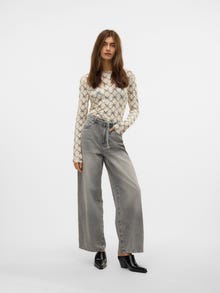 Vero Moda VMWIEN Talle medio Corte wide leg Vaqueros -Light Grey Denim - 10327601
