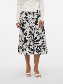 Vero Moda VMRITA High waist Midi-rok -Bright White - 10327607