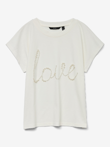 Vero Moda VMPEARL T-Shirt -Snow White - 10327668
