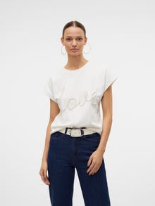Vero Moda VMPEARL T-Shirt -Snow White - 10327668