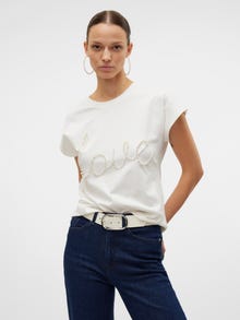 Vero Moda VMPEARL T-Shirt -Snow White - 10327668