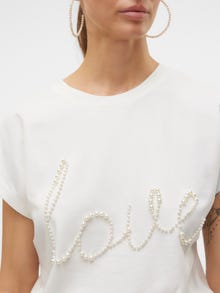 Vero Moda VMPEARL T-Shirt -Snow White - 10327668