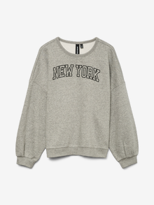 Vero Moda SNMALY Sweatshirt -Light Grey Melange - 10327670