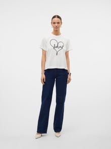 Vero Moda VMMETTE T-Shirt -Snow White - 10327679
