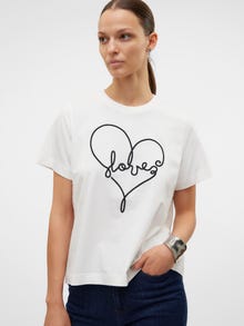 Vero Moda VMMETTE T-Shirt -Snow White - 10327679