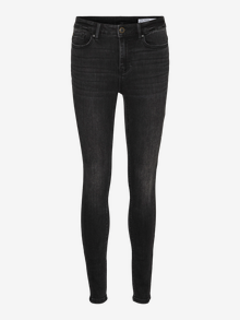 Vero Moda VMCFLASH Közepes derék Vékony Farmer -Black Denim - 10327702